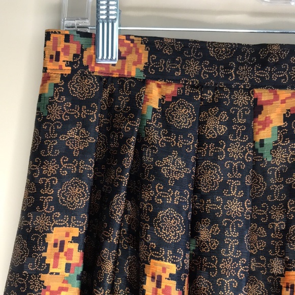 Vintage boho silk midi skirt - Picture 3 of 6